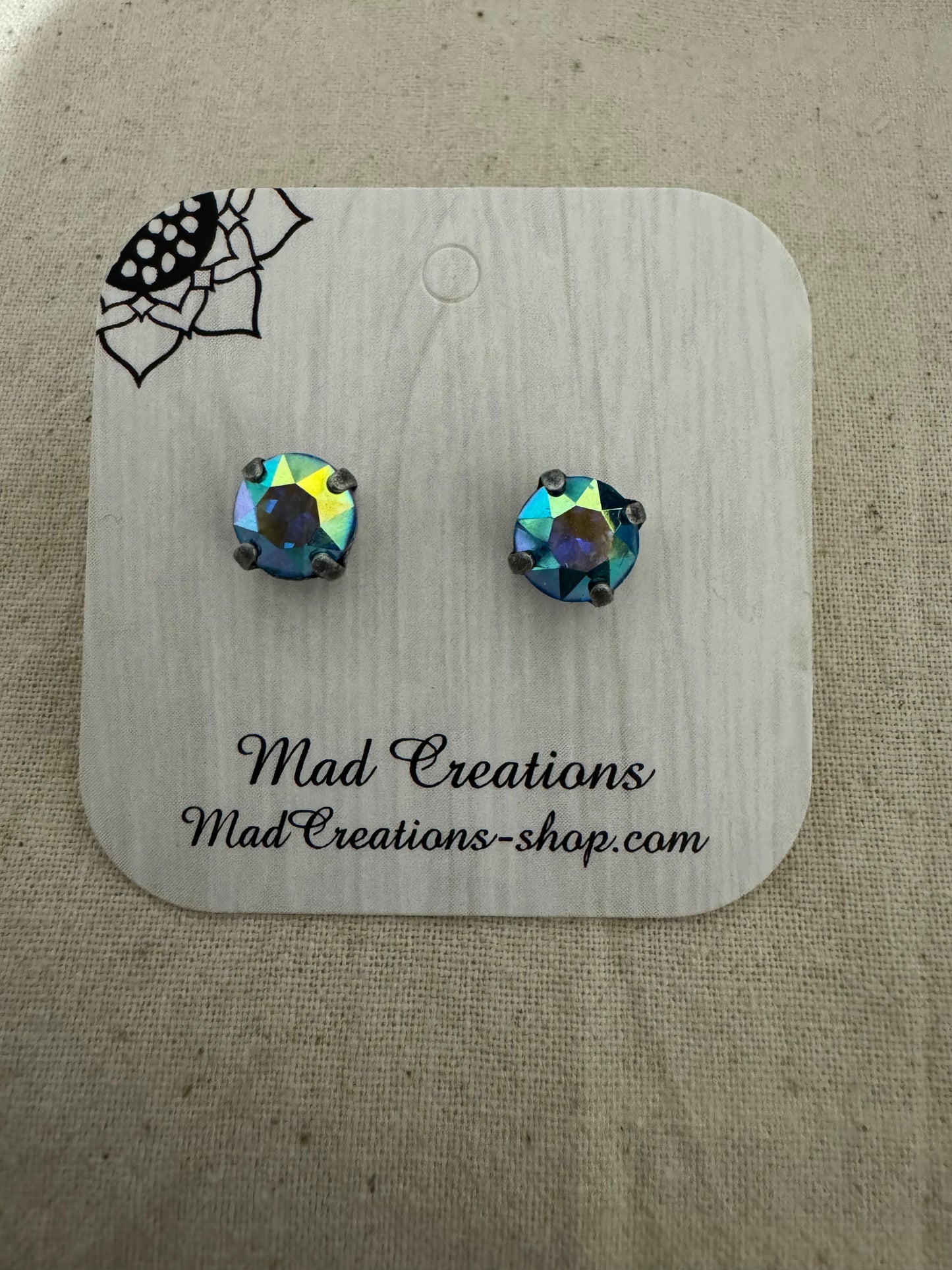 Blue Aqua Swarovski studs