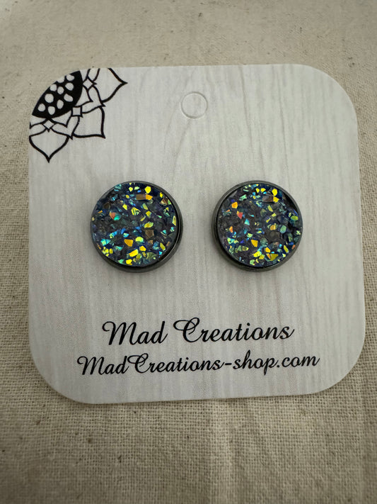 Cloudy rainbow studs