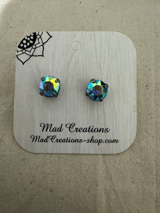 Blue Aqua Swarovski studs